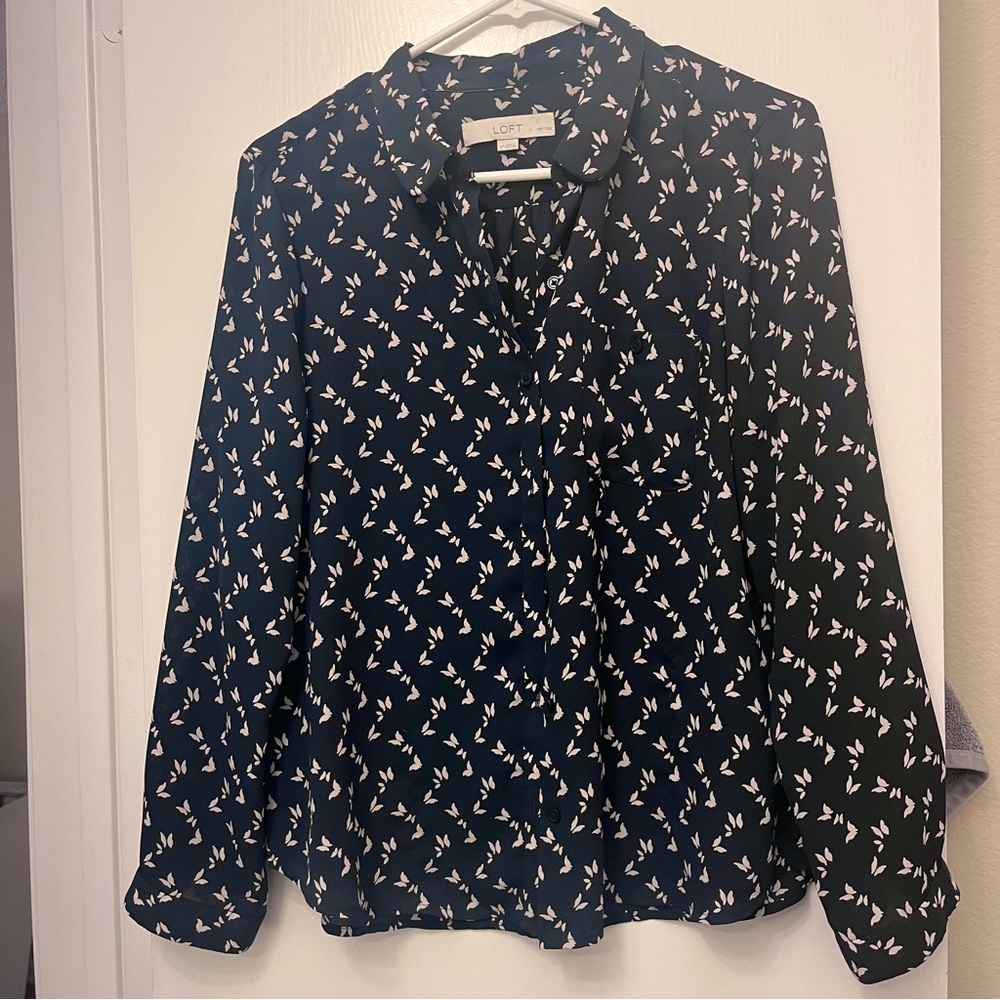 Dark Green Loft Blouse